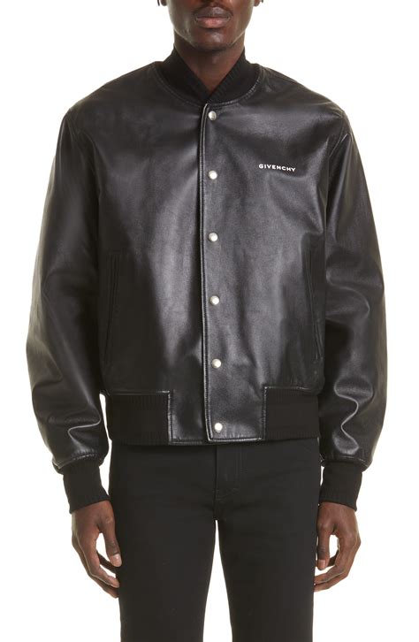 givenchy mens leather bomber jacket|Givenchy cropped bomber jacket.